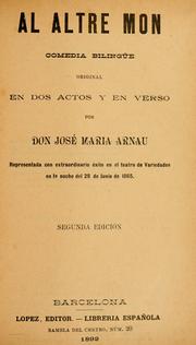 Cover of: Al altre mon: comedia bilingüe original en dos actos y en verso