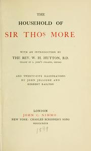 Cover of: The household of Sir Thos. More