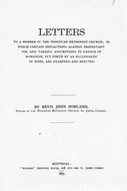 Letters to a member of the Wesleyan Methodist Church by John Borland