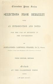 Cover of: Selections from Berkeley by George Berkeley