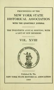 The Quarterly journal of the New York State Historical Association by New York State Historical Association