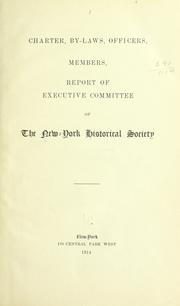 Cover of: Charter by New-York Historical Society, New-York Historical Society