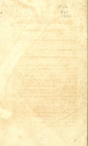 Cover of: An inaugural address, delivered before the New-York historical society, on the second Tuesday of February, 1820.