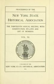 Cover of: Proceedings of the New York State Historical Association by New York State Historical Association. Meeting.