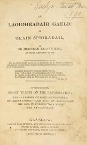 Cover of: An Laoidheadair Gaelic na ain spioradail