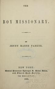 Cover of: boy missionary.