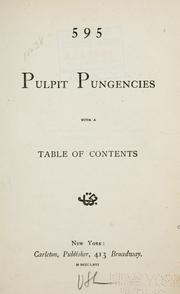 Cover of: 595 pulpit pungencies by Henry Ward Beecher