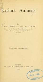 Cover of: Extinct animals | Lankester, E. Ray Sir