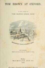 Cover of: Tom Brown at Oxford.