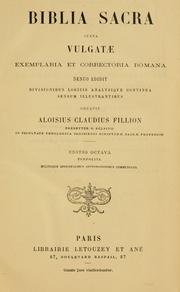 Cover of: Biblia sacra juxta vulgatae: exemplaria et correctoria Romana.