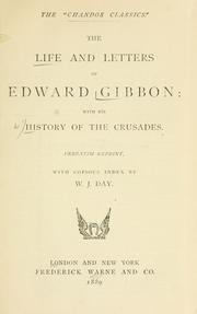 Cover of: The  life and letters of Edward Gibbon by Edward Gibbon