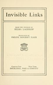 Cover of: Invisible links by Selma Lagerlöf