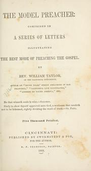 The model preacher by Taylor, William