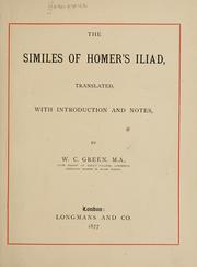 Cover of: The similes of Homer's Iliad