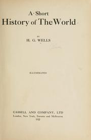 Cover of: A short history of the world by H.G. Wells
