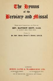 Cover of: The hymns of the breviary and missal | Matthew Britt