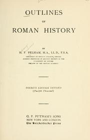 Cover of: Outlines of Roman history by Henry F. (Henry Francis) Pelham