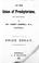 Cover of: On the union of Presbyterians in Canada