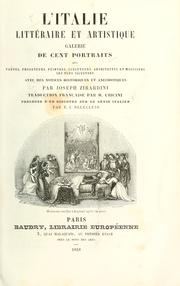 Cover of: L' Italie littéraire et artisque by Joseph Zirardini