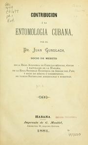 Cover of: Contribucion a la entomologia cubana