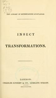 Cover of: Insect transformations.