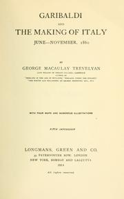 Cover of: Garibaldi and the making of Italy.: June-November, 1860