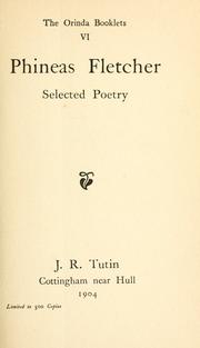 Cover of: Selected poetry. by Phineas Fletcher