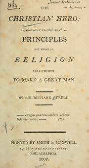 Cover of: The Christian hero | Sir Richard Steele