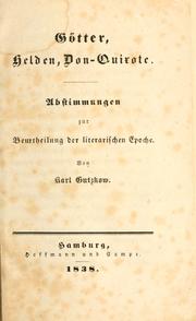 Cover of: Götter, Helden, Don-Quixote: Abstimmungen zur Beurtheilung der literarischen Epoche.