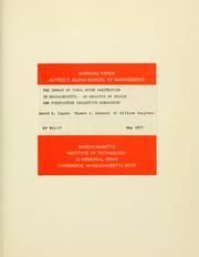 Cover of: The impact of final offer arbitration in Massachusetts: an analysis of police and firefighter collective bargaining