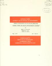 Cover of: Issues in the design of an applied behavioral science course for health administration students