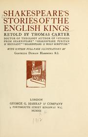 Cover of: Shakespeare's stories of the English kings by Thomas Carter