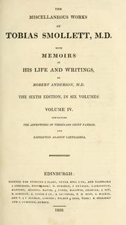 Cover of: The miscellaneous works of Tobias Smollett, M. D. by Tobias Smollett
