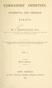 Cover of: Yorkshire oddities, incidents, and strange events. by Sabine Baring-Gould