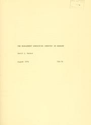 Cover of: The management consulting industry in Germany