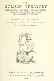 Cover of: The golden treasury by Francis Turner Palgrave