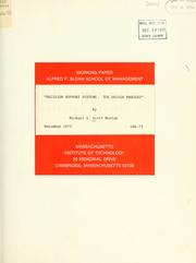 Cover of Decision support systems