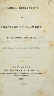 Cover of: Floral biography