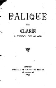 Cover of: Palique