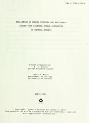 Cover of: Prediction of annual nitrogen and phosphorus export from forested stream catchments in central Ontario