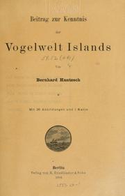 Cover of: Beitrag zur Kenntnis der Vogelwelt Islands