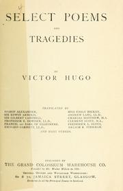 Cover of: Select poems and tragedies
