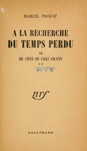Cover of A la recherche du temps perdu