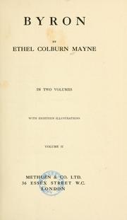Cover of: Byron. by Ethel Colburn Mayne