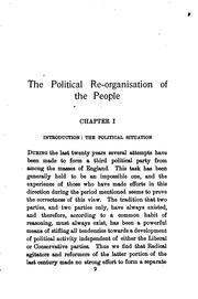 Cover of: The political re-organisation of the people