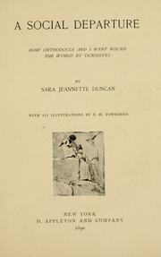 Cover of: A social departure by Sara Jeannette Duncan