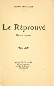 Cover of: réprouvé: un acte en prose.