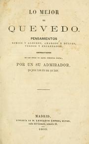 Cover of: Lo Mejor de Quevedo by Francisco de Quevedo