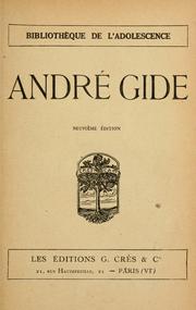 Cover of: André Gide. by André Gide