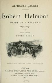 Cover of: Robert Helmont by Alphonse Daudet